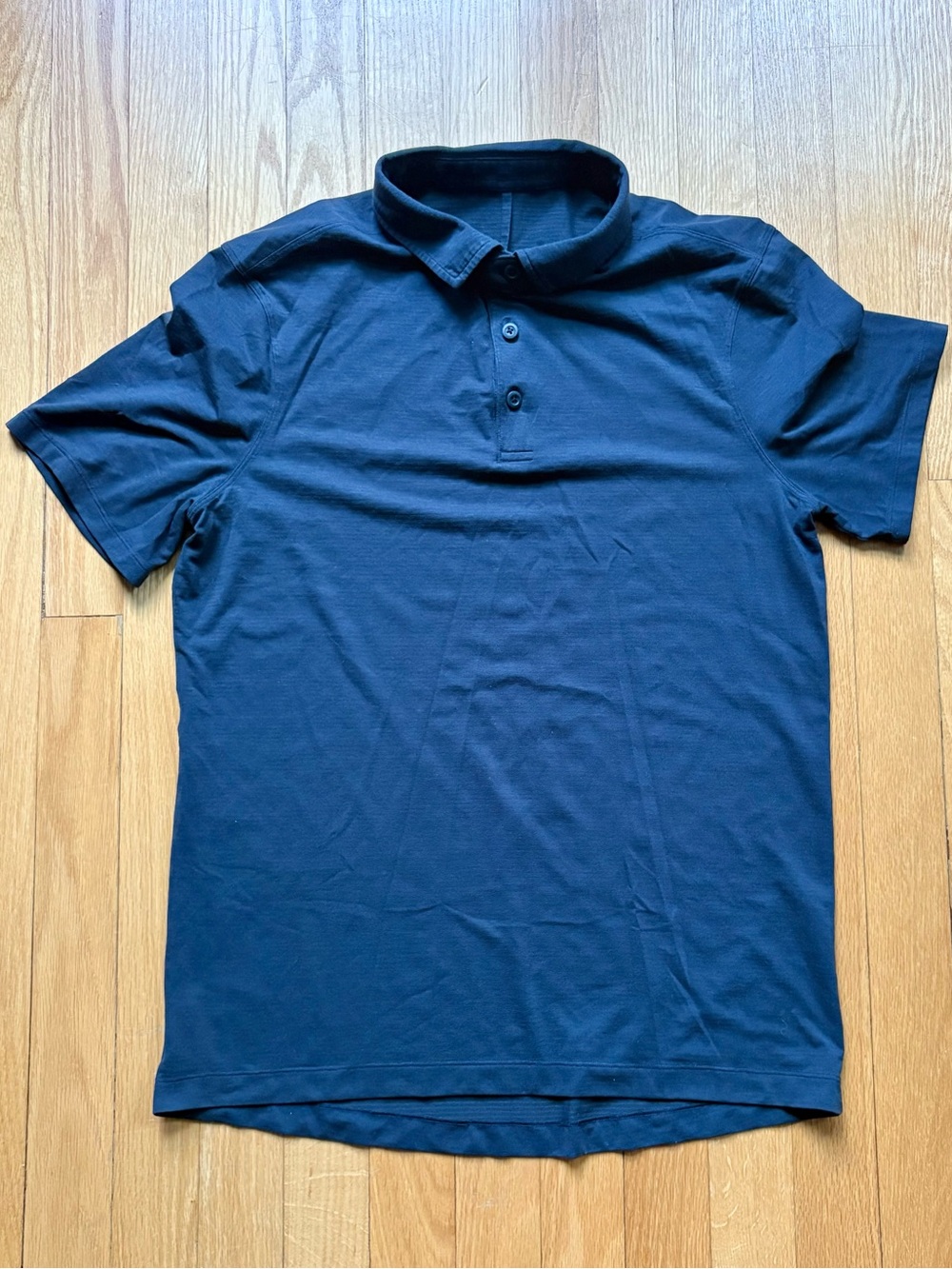Lululemon Men’s Evolution Short Sleeve Polo Shirt Small Blue Solid